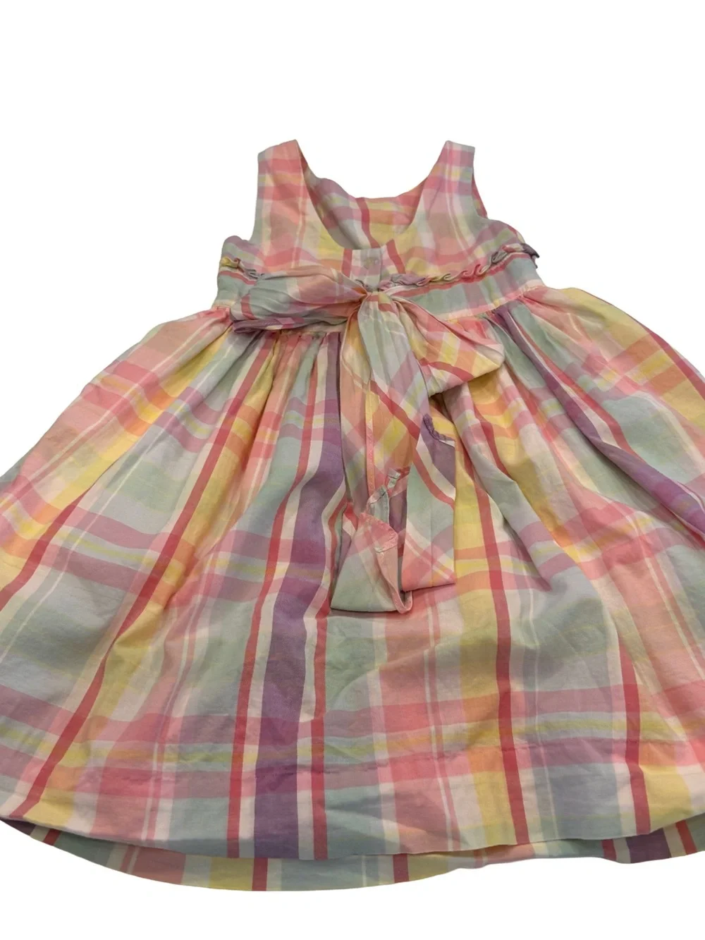 Polo Ralph Lauren Girls Cotton Plaid Shirt dress Multi Color Sz 4 NWT